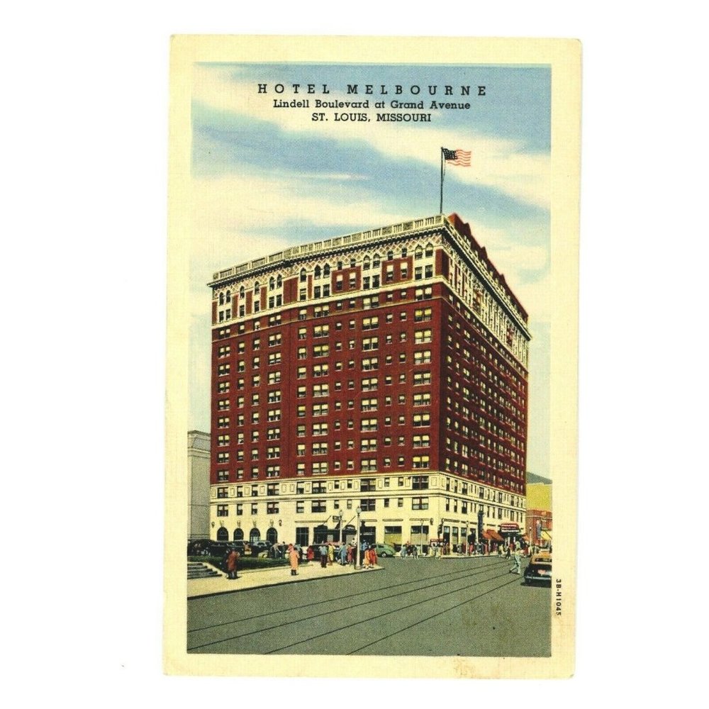 Vintage Postcard Hotel Melbourne St Louis Missouri Travel States Unposted USA